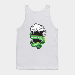 Alcohol Kills Germs St Patricks Day Tank Top